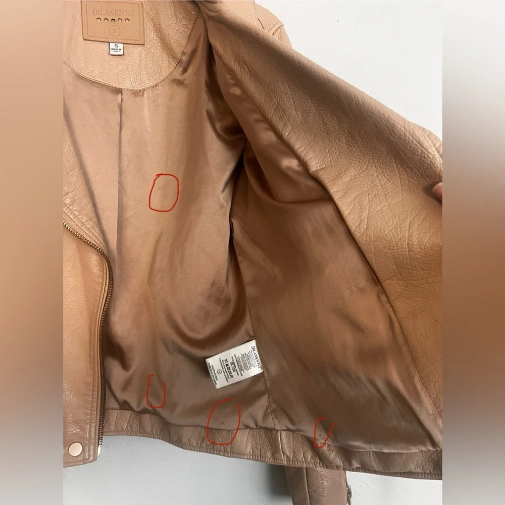NWT Blank NYC Faux Leather Moto Jacket Size Small - Picture 13 of 15